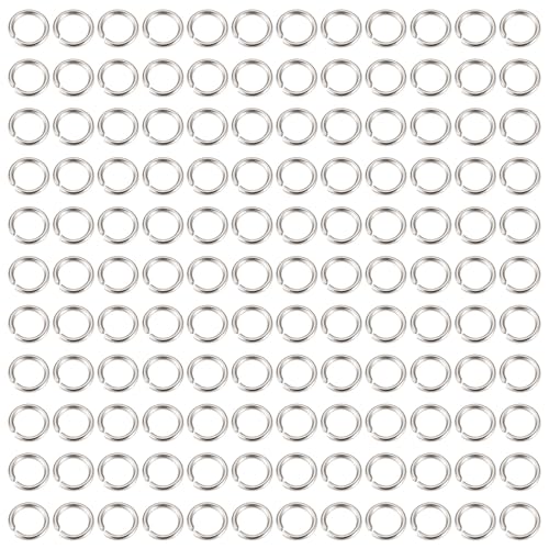 Craftdady Offene Binderinge aus 304er Edelstahl, 7 mm, für Schmuckherstellung, runde Verbindungsringe für Choker, Halsketten, Armbänder, Ohrringe, Schlüsselanhänger, Bastelarbeiten, 2000 Stück von Craftdady