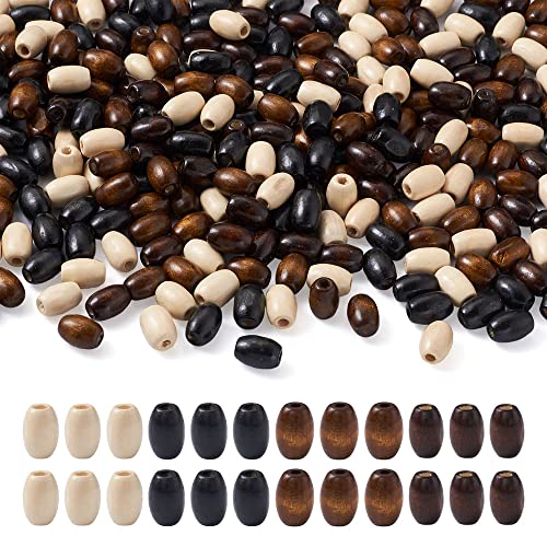 Craftdady Ovale Fassperlen aus Naturholz, lose Abstandsperlen, für Schmuckherstellung, Bastelprojekte, Halsketten, Armbänder, Ohrringe, 800 Stück, 4 Farben, Lochdurchmesser 3 mm Craftdady Ovale Fassperlen aus Naturholz, lose Abstandsperlen, für Schmuckherstellung, Bastelprojekte, Halsketten, Armbänder, Ohrringe, 800 Stück, 4 Farben, Lochdurchmesser 3 mm von Craftdady