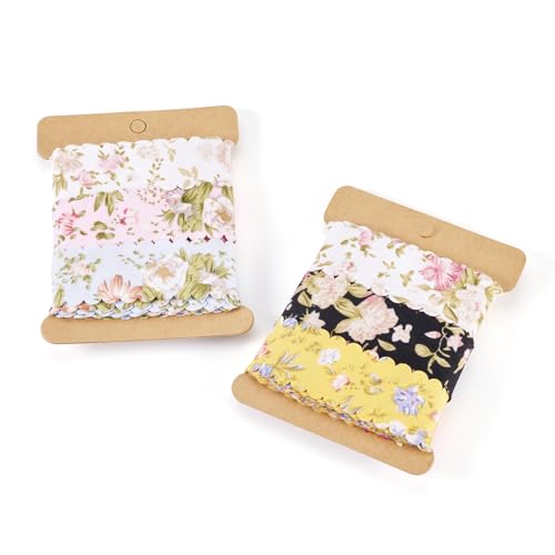 Craftdady Polyesterband mit Blumenmuster, 25 mm, Wellenrand, Blumenband, Frühling, Sommer, bedrucktes Stoffband für Geschenkverpackungen, Schleifenherstellung, 12 Meter Craftdady Polyesterband mit Blumenmuster, 25 mm, Wellenrand, Blumenband, Frühling, Sommer, bedrucktes Stoffband für Geschenkverpackungen, Schleifenherstellung, 12 Meter von Craftdady