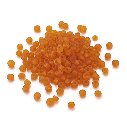 Craftdady Rocailles-Perlen, 4 mm, matt, Orange, 4/0, kleine Pony-Perlen, für Schmuck, Armbänder, Basteln, Basteln, ca. 495 Stück Craftdady Rocailles-Perlen, 4 mm, matt, Orange, 4/0, kleine Pony-Perlen, für Schmuck, Armbänder, Basteln, Basteln, ca. 495 Stück von Craftdady