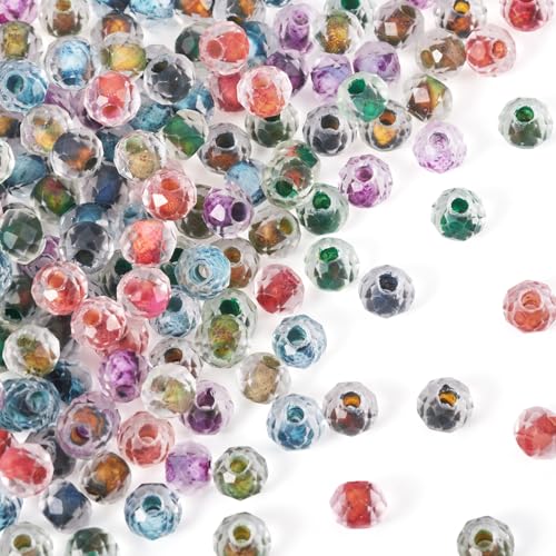 Craftdady Runde facettierte Glasperlen, 60 g, 4 mm, kleine Kristall-Armbandperlen, winzige, lose Abstandshalter, transparent, bunt, handgefertigt, für DIY-Ohrringe, Halsketten, Schmuckherstellung Craftdady Runde facettierte Glasperlen, 60 g, 4 mm, kleine Kristall-Armbandperlen, winzige, lose Abstandshalter, transparent, bunt, handgefertigt, für DIY-Ohrringe, Halsketten, Schmuckherstellung von Craftdady