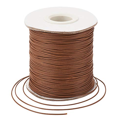 Craftdady Sienna Runde gewachste Polyesterschnur, Garnspule für Schmuckherstellung und Makramee-Zubehör, 0,5 mm, 180 m von Craftdady