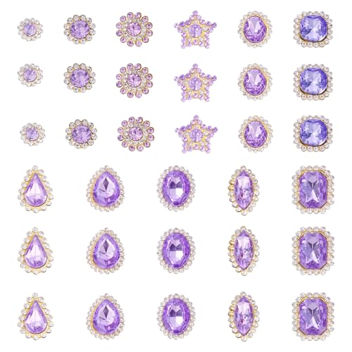 Craftdady Strasssteine zum Aufnähen, Kristalle, Glas, Metallbasis, violett, Tropfenform, Herz, Sternform, flache Rückseite, Strasssteine für Kleidung, Schuhe, Ohrringe, Schmuckherstellung, Gürtel Craftdady Strasssteine zum Aufnähen, Kristalle, Glas, Metallbasis, violett, Tropfenform, Herz, Sternform, flache Rückseite, Strasssteine für Kleidung, Schuhe, Ohrringe, Schmuckherstellung, Gürtel von Craftdady