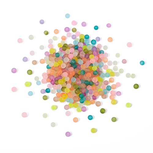 Craftdady Transparente Milchglasperlen, rund, 4 mm, winzige, matte Kristallkugeln, Charms für DIY-Schmuckherstellung und Schmuckherstellung, 500 Stück von Craftdady