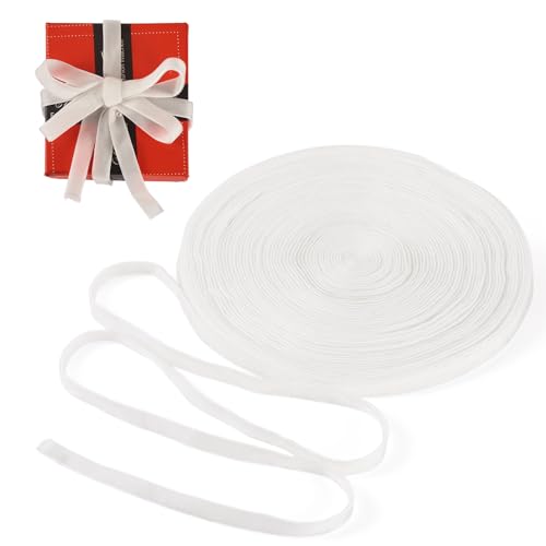 Craftdady Weißes Samtband, 10 mm, doppelseitiges Samtband, Beflockung, Bastelband für Geschenkverpackungen, Schleifen, Kleidung, Accessoires, 20 Meter Craftdady Weißes Samtband, 10 mm, doppelseitiges Samtband, Beflockung, Bastelband für Geschenkverpackungen, Schleifen, Kleidung, Accessoires, 20 Meter von Craftdady