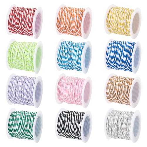 Craftdady Zweifarbige Baumwollschnur, 120 m, 1,5 mm, rund, geflochtene Schnur für Geschenkverpackungen, DIY, Armband, Halskette, Basteln, Heimdekoration Craftdady Zweifarbige Baumwollschnur, 120 m, 1,5 mm, rund, geflochtene Schnur für Geschenkverpackungen, DIY, Armband, Halskette, Basteln, Heimdekoration von Craftdady
