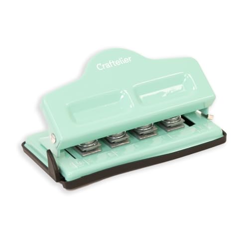 Craftelier - 4-Locher für Planer, Planer oder Plattenbücher für Scrapbooking und Bastelarbeiten, Lochkapazität für 3 Papiere à 90 g/m², Größe ca. Craftelier - 4-Locher für Planer, Planer oder Plattenbücher für Scrapbooking und Bastelarbeiten, Lochkapazität für 3 Papiere à 90 g/m², Größe ca. von Craftelier