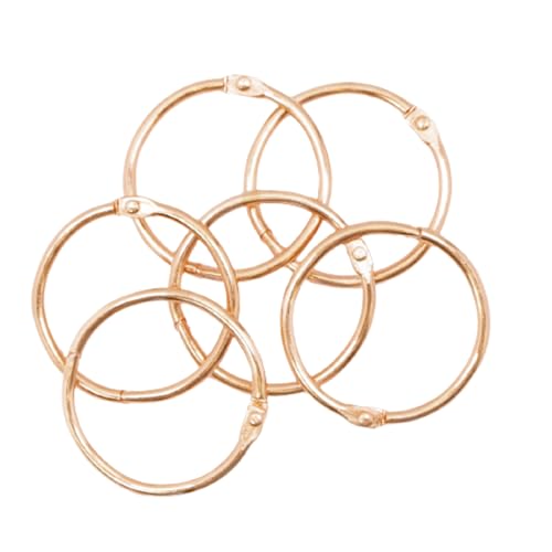 Craftelier - 6er Set Metallbinderinge für Scrapbooking und Basteln | Ringe für Alben, Notizbücher, Planer oder Agenden | Größe Ø 45 mm - Farbe Rose Gold Craftelier - 6er Set Metallbinderinge für Scrapbooking und Basteln | Ringe für Alben, Notizbücher, Planer oder Agenden | Größe Ø 45 mm - Farbe Rose Gold von Craftelier