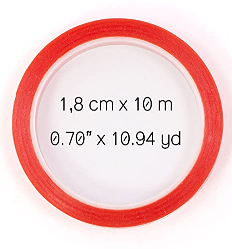 Craftelier - Doppelseitiges Klebeband, extra stark, säurefrei, perfekt für Scrapbooking, Karton, DIY und andere Bastelarbeiten, 18 mm x 10 m, rot Craftelier - Doppelseitiges Klebeband, extra stark, säurefrei, perfekt für Scrapbooking, Karton, DIY und andere Bastelarbeiten, 18 mm x 10 m, rot von Craftelier