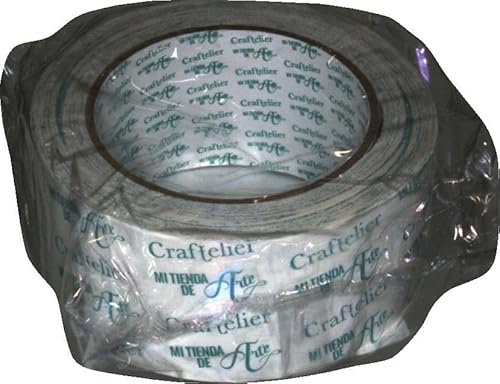 Craftelier - Doppelseitiges Klebeband für Scrapbooking- und Bastelprojekte | Ideal für Papier und Karton | Abmessungen 50 mm x 25 Meter - Transparente Farbe von Craftelier