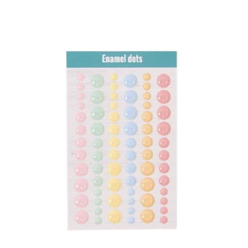 Craftelier - Enamel Dots Pastell | Selbstklebende Mini-Sticker mit Perlglanz-Finish zum Verzieren von Scrapbooking- und Bastelprojekten | Enthält 72 Farbstücke von Craftelier