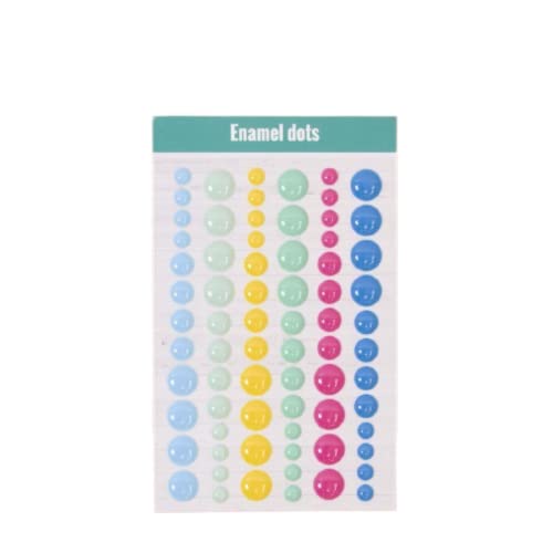 Craftelier - Enamel Dots Summer | Selbstklebende Mini-Sticker mit Perlglanz-Finish zum Verzieren von Scrapbooking- und Bastelprojekten | Enthält 72 Farbstücke von Craftelier