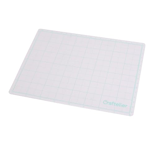 Craftelier - Leicht haftende, transparente Multifunktionsmatte mit Ausrichtungsgitter | Nicht als Schneidematte geeignet | Gesamtgröße ca. 21,59 x 16,51 cm (6,5" x 8,5") - Transparente Farbe von Craftelier