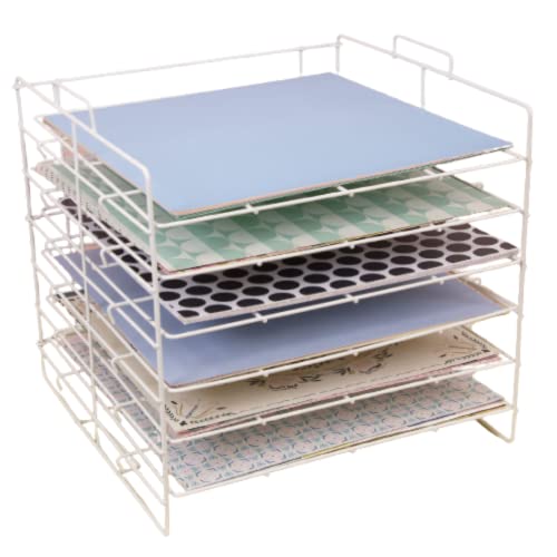 Craftelier - Metallablage mit 6 Papierfächern | Ideal zum Organisieren von Scrapbooking- und Bastelmaterial | Weiß - Größe ca. 35,8 x 33,3 x 33,2 cm Craftelier - Metallablage mit 6 Papierfächern | Ideal zum Organisieren von Scrapbooking- und Bastelmaterial | Weiß - Größe ca. 35,8 x 33,3 x 33,2 cm von Craftelier