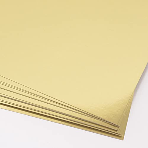 Craftelier - Packung mit 15 Metallic-Karten in Gold für alle Arten von Bastelarbeiten wie Scrapbooking, Karton, Briefumschläge, Albums, Töpfe | 30 x 30 cm · 250 g/m² von Craftelier