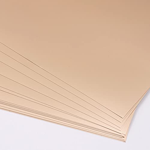 Craftelier Packung mit 15 Metallic-Folien-Karten. Ideales Material für Kartenherstellung, Scrapbooking und Bastelprojekte. Gewicht: 250 g/m². Größe: 30,48 x 30,48 cm, Rotgold von Craftelier
