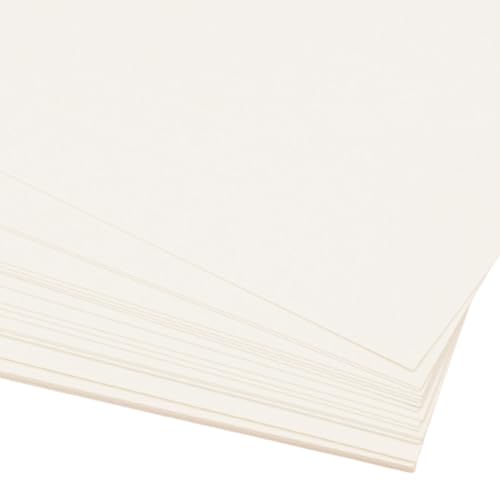 Craftelier Packung mit 25 doppelseitigen Kartons, ideales Material für Kartenherstellung, Scrapbooking und Bastelprojekte, Gewicht: 250 g/m², Größe: 30,48 x 30,48 cm, Elfenbeinweiß von Craftelier