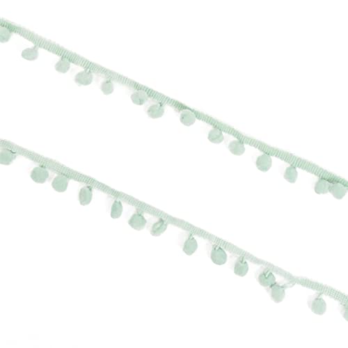 Craftelier - Bommelband zum dekorieren Bastel- und Scrapbookingprojekte | Aus Polyester | Breite 12 mm (0.47") und Länge 2 m (78.74") - Farbe Mintgrün von Craftelier