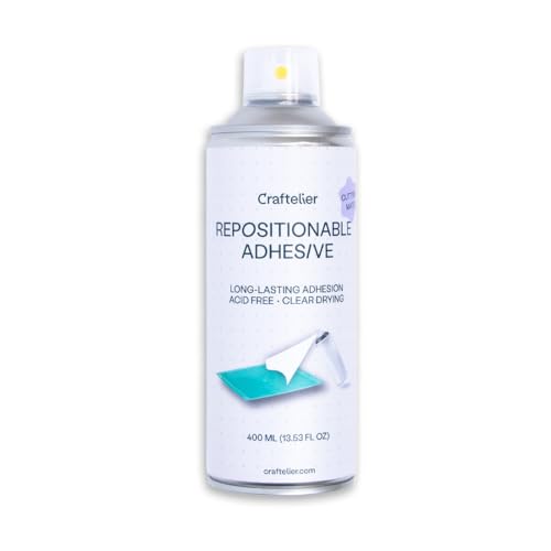 Craftelier - Repositionierbarer Sprühkleber mit klarem Finish Speziell für Schneidedecken | Ideal zur Verlängerung der Lebensdauer Ihrer Schneidedecke | Einfach zu verwenden | Menge 400ml Craftelier - Repositionierbarer Sprühkleber mit klarem Finish Speziell für Schneidedecken | Ideal zur Verlängerung der Lebensdauer Ihrer Schneidedecke | Einfach zu verwenden | Menge 400ml von Craftelier