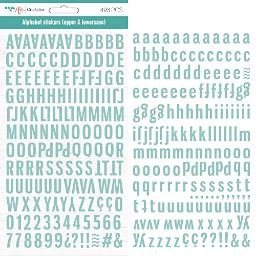 Craftelier - Selbstklebende Alphabet-Sticker mit Groß- und Kleinbuchstaben, Zahlen und Sonderzeichen zum Verzieren von Scrapbooking- und Bastelprojekten | Farbe Mintgrün Craftelier - Selbstklebende Alphabet-Sticker mit Groß- und Kleinbuchstaben, Zahlen und Sonderzeichen zum Verzieren von Scrapbooking- und Bastelprojekten | Farbe Mintgrün von Craftelier