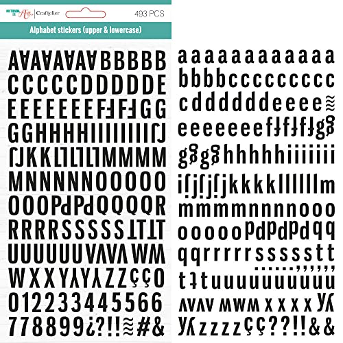 Craftelier - Selbstklebende Alphabet-Sticker mit Groß- und Kleinbuchstaben, Zahlen und Sonderzeichen zum Verzieren von Scrapbooking- und Bastelprojekten | Farbe Schwarz Craftelier - Selbstklebende Alphabet-Sticker mit Groß- und Kleinbuchstaben, Zahlen und Sonderzeichen zum Verzieren von Scrapbooking- und Bastelprojekten | Farbe Schwarz von Craftelier