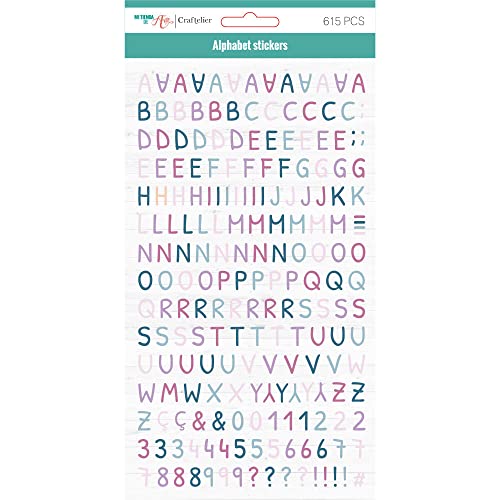 Craftelier - Selbstklebende Alphabet-Sticker mit Groß- und Kleinbuchstaben, Zahlen und Sonderzeichen zum Verzieren von Scrapbooking- und Bastelprojekten | Farbe Winter Craftelier - Selbstklebende Alphabet-Sticker mit Groß- und Kleinbuchstaben, Zahlen und Sonderzeichen zum Verzieren von Scrapbooking- und Bastelprojekten | Farbe Winter von Craftelier