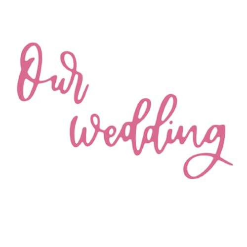 Craftelier - Set mit 2 Stanzformen "Our Wedding" - Englisch | Maße ca. 7,5 x 3,17 cm | Farbe: Türkis | Scrapbooking-Designs von Craftelier