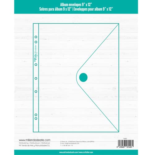 Craftelier - Transparente Umschläge für Ordner, Alben oder 6-Ringbücher mit Klettverschluss | Inklusive 3 Umschläge | Transparente Farbe - Größe 22,86 x 30,48 cm (9" x 12") Craftelier - Transparente Umschläge für Ordner, Alben oder 6-Ringbücher mit Klettverschluss | Inklusive 3 Umschläge | Transparente Farbe - Größe 22,86 x 30,48 cm (9" x 12") von Craftelier