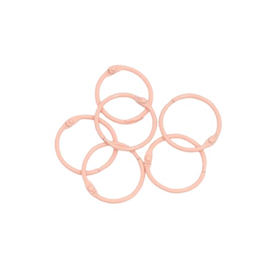 Craftelier - Set mit 6 Metallringen, ideal für Scrapbooking und Bastelarbeiten, Ringe für Album, Notizbuch, Planer oder Tagebuch, Größe Ø 30 mm, Babyrosa Craftelier - Set mit 6 Metallringen, ideal für Scrapbooking und Bastelarbeiten, Ringe für Album, Notizbuch, Planer oder Tagebuch, Größe Ø 30 mm, Babyrosa von Craftelier