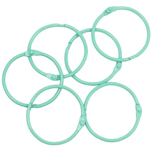 Craftelier - Set mit 6 Metallringen, ideal für Scrapbooking und Bastelarbeiten | Ringe für Alben, Notizbücher, Planer oder Terminplaner | Größe Ø 45 mm - Türkis Craftelier - Set mit 6 Metallringen, ideal für Scrapbooking und Bastelarbeiten | Ringe für Alben, Notizbücher, Planer oder Terminplaner | Größe Ø 45 mm - Türkis von Craftelier