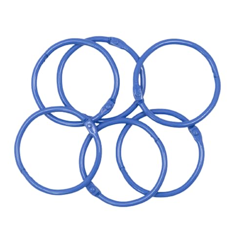 Craftelier - Set mit 6 Metallringen, ideal für Scrapbooking und Bastelarbeiten | Ringe für Album, Notizbuch, Planer oder Terminplaner | Größe Ø 45 mm - Marineblau Craftelier - Set mit 6 Metallringen, ideal für Scrapbooking und Bastelarbeiten | Ringe für Album, Notizbuch, Planer oder Terminplaner | Größe Ø 45 mm - Marineblau von Craftelier