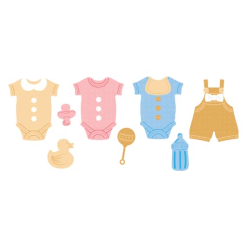 Craftelier - Stanzformen "Baby Sweet Dreams" für Scrapbooking, Basteln und Kartenmaterial | inkl. Body, Latzhose, Ente, Schnuller, Rassel, Flasche und Zubehör | Größe zwischen 1,47 x 1,77 und 4,05 x 5 Craftelier - Stanzformen "Baby Sweet Dreams" für Scrapbooking, Basteln und Kartenmaterial | inkl. Body, Latzhose, Ente, Schnuller, Rassel, Flasche und Zubehör | Größe zwischen 1,47 x 1,77 und 4,05 x 5 von Craftelier
