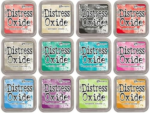 Craftelier Tim Holtz Distress Oxide Tinten-Set #1, 12 Stück, Braun, Pigment, Filz-Pad, Ink Set Craftelier Tim Holtz Distress Oxide Tinten-Set #1, 12 Stück, Braun, Pigment, Filz-Pad, Ink Set von Craftelier