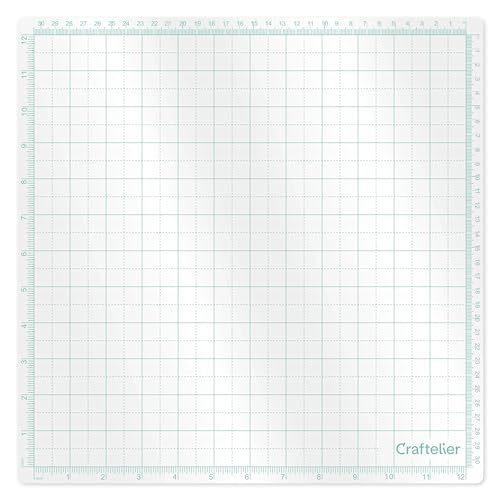 Craftelier Transparente, Mehrzweckmatte mit geringer Haftung und Ausrichtungsraster, nicht geeignet als Schneideunterlage, Gesamtgröße ca. 30,5 x 30,5 cm, transparent Craftelier Transparente, Mehrzweckmatte mit geringer Haftung und Ausrichtungsraster, nicht geeignet als Schneideunterlage, Gesamtgröße ca. 30,5 x 30,5 cm, transparent von Craftelier