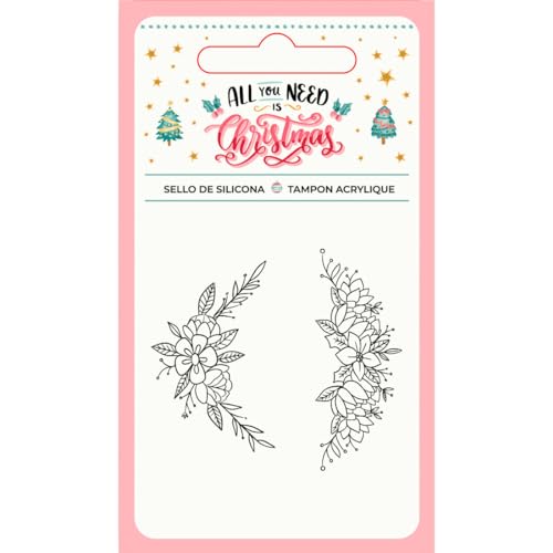 Craftelier - Transparente Silikonblumenstempel für Weihnachtsdekorationen für das Scrapbooking und andere Bastelprojekte : "All You Need Is Christmas" Kollektion von Craftelier