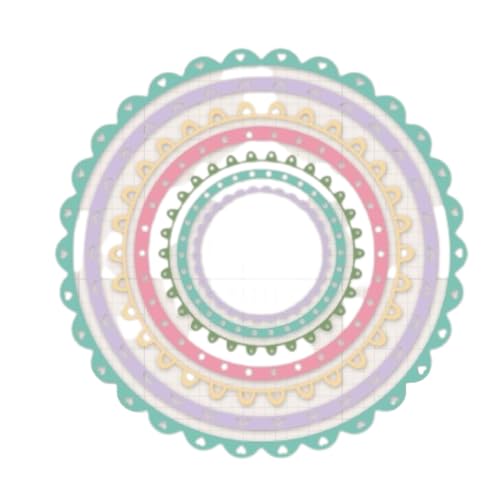 Craftelier - Wesentliche Stanzformen für Scrapbooking und andere Bastelarbeiten | Kreative Kreisform - Ungefähre Größe Durchmesser zwischen 4,9 cm und 14,6 cm Craftelier - Wesentliche Stanzformen für Scrapbooking und andere Bastelarbeiten | Kreative Kreisform - Ungefähre Größe Durchmesser zwischen 4,9 cm und 14,6 cm von Craftelier