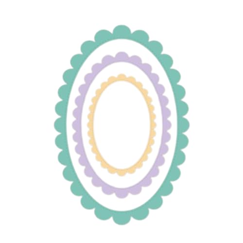 Craftelier - Wesentliche Stanzformen für Scrapbooking und andere Bastelarbeiten | ovale Rahmenform - Ungefähre Größe der Stanzformen zwischen 8,4 x 5,7 cm und 11,06 x 16,33 cm Craftelier - Wesentliche Stanzformen für Scrapbooking und andere Bastelarbeiten | ovale Rahmenform - Ungefähre Größe der Stanzformen zwischen 8,4 x 5,7 cm und 11,06 x 16,33 cm von Craftelier