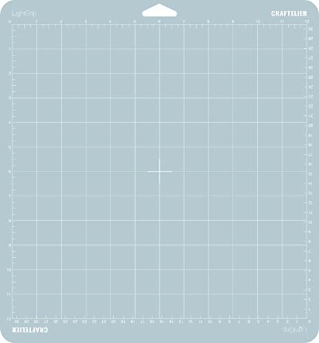 Craftelier - Wiederverwendbare Schneidematte mit KlebStoff oder leichtem Griff für Scrapbooking und Crafting | Kompatibel mit Cricut Maschinen | Größe 30,5 x 30,5 cm (12" x 12") - Farbe Blau von Craftelier