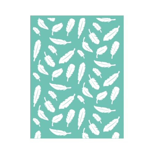 Feathers Craftelier Embossing Mappe, Federprägung für Scrapbooking und Basteln, kompatibel mit Sizzix Big Shot, Big Shot Plus, Revolution, 15 x 20 cm von Craftelier