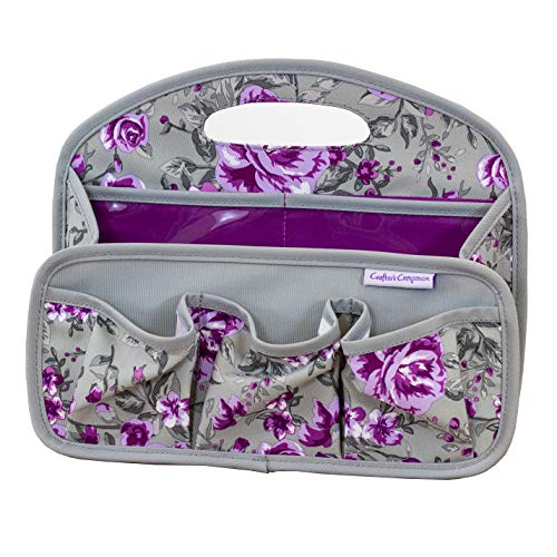 Crafter's Companion CC-STOR-POTOTE Tragbare Taschenblumen Crafting Aufbewahrungstasche Grau & Lila-Grey & Purple, Einheitsgröße von Crafter's Companion