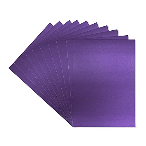 Crafter's Companion Centura Pearl Einfarbige 10 Bogenpacken, Purple, A4 von Crafter's Companion