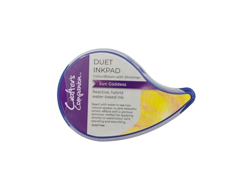 Crafter's Companion Duet ColourBloom Shimmer Stempelkissen auf Wasserbasis, fügen Sie Wasser hinzu, um zweifarbige Schimmer-Effekte zu erzielen, Sonnengöttin von Crafter's Companion
