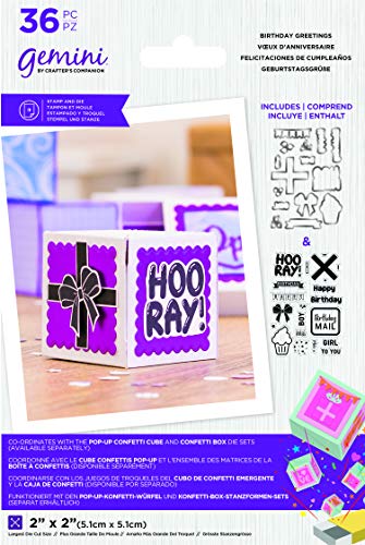 Crafter's Companion Gemini Pop-Up-Konfetti-Kollektion, Stempel und Geburtstagsgrüße, Silber, Einheitsgröße Crafter's Companion Gemini Pop-Up-Konfetti-Kollektion, Stempel und Geburtstagsgrüße, Silber, Einheitsgröße von Crafters Companion