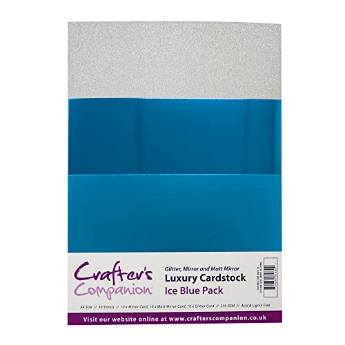 Crafter's Companion Luxury Cardstock Pack - Ice Blue, 23.5 x 37 x 1 cm von Crafter's Companion