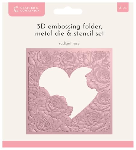 Crafters Companion 3D-Prägeschablone, Metallschablone und Schablonen-Set, 14 x 14 cm, strahlende Rose Crafters Companion 3D-Prägeschablone, Metallschablone und Schablonen-Set, 14 x 14 cm, strahlende Rose von Crafter's Companion