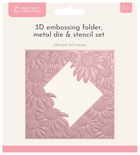 Crafters Companion 3D-Prägeschablone, Metallschablone und Schablonen-Set, Ätherische Echinacea, 14 x 14 cm Crafters Companion 3D-Prägeschablone, Metallschablone und Schablonen-Set, Ätherische Echinacea, 14 x 14 cm von Crafter's Companion