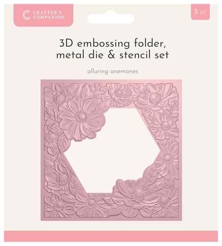 Crafters Companion 3D-Prägeschablonen-Set aus Metall, 14 x 14 cm, verführerische Anemonen Crafters Companion 3D-Prägeschablonen-Set aus Metall, 14 x 14 cm, verführerische Anemonen von Crafter's Companion