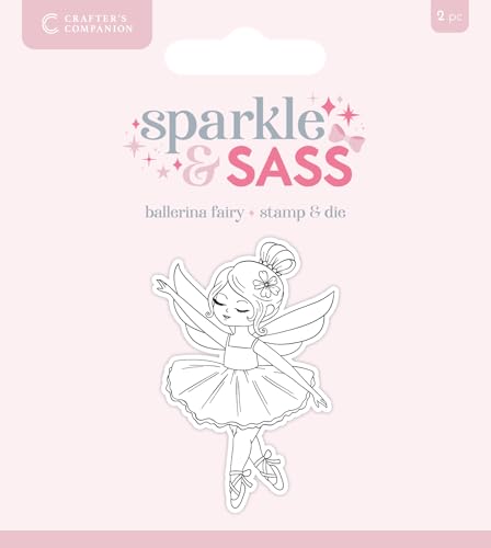Crafters Companion Sparkle & Sass Stempel und Stanzform, Ballerina-Fee von Crafter's Companion
