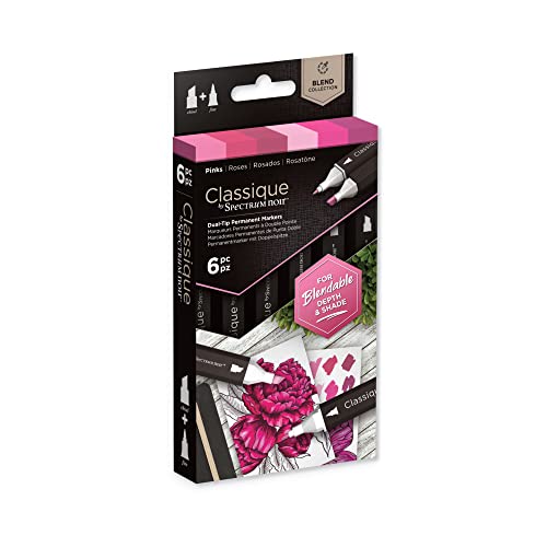 Spectrum Noir Classique Mischung Alkohol Marker Dual Nib Pens Set Rosa 6 Pack - Pinks von Crafter's Companion