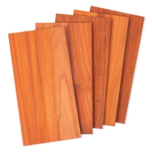Afrikanische Padauk-Holzplatten, 10,2 x 20,3 cm, 0,3 cm dickes Holzbrett, dünne Furnierrohlinge zum Basteln, Orange / Rot Craftiff Afrikanische Padauk-Holzplatten, 10,2 x 20,3 cm, 0,3 cm dickes Holzbrett, dünne Furnierrohlinge zum Basteln, Orange / Rot Craftiff von Craftiff